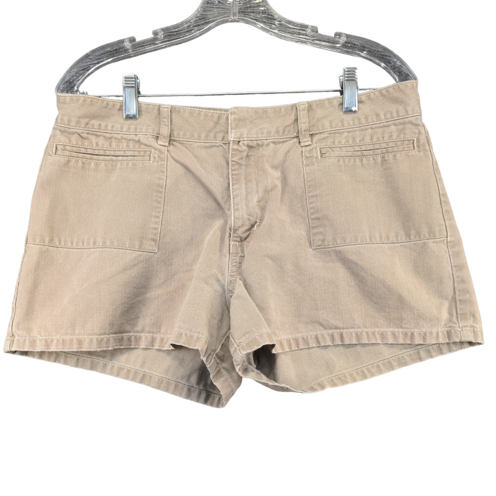 Old Navy Women's Shorts Tan Size 10 Cotton Pockets Belt Loops